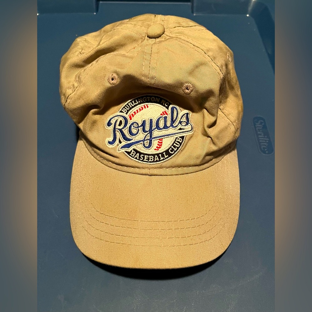 Tan Baseball Cap With Embroidered Royals Logo